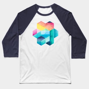 Hexagon Colorblock Baseball T-Shirt